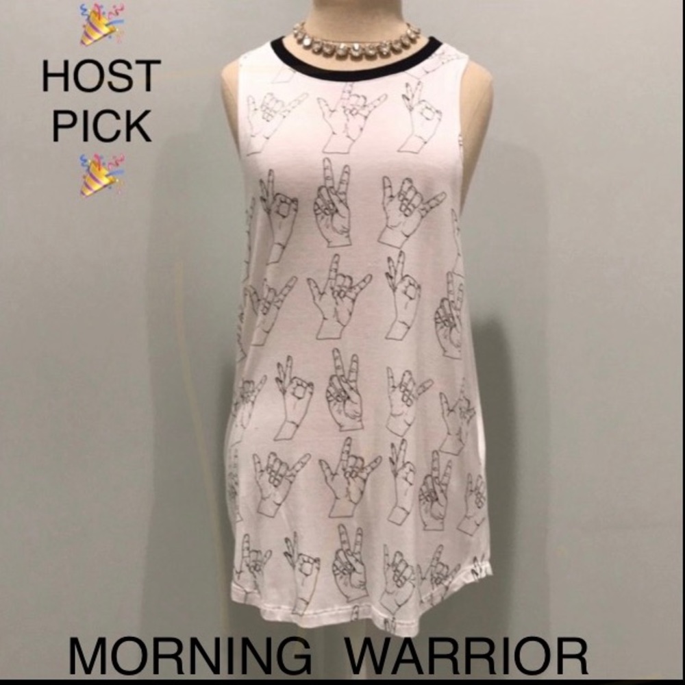 💯✅ AUTHENTIC MORNING WARRIOR  UNIQUE PRINT TOP
